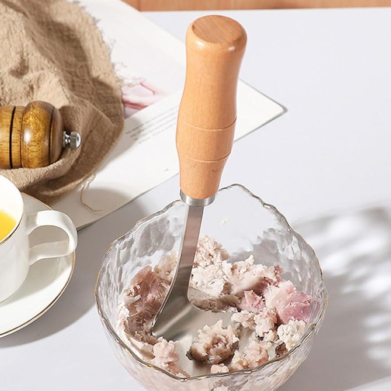 304 Stainless Steel Potato Masher Manual Kitchen Tool For Vegetables Fruit Beans - Image 3